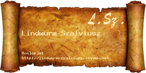 Lindwurm Szalviusz névjegykártya